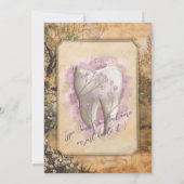 Elegant  ouderwets tandartscadeau kaart (Achterkant)