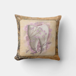 Elegant  ouderwets tandartscadeau kussen