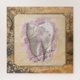 Elegant  ouderwets tandartscadeau legpuzzel