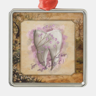 Elegant  ouderwets tandartscadeau metalen ornament