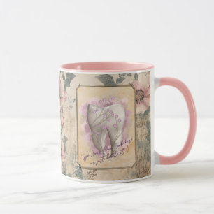 Elegant ouderwets tandartscadeau mok