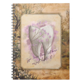 Elegant  ouderwets tandartscadeau notitieboek