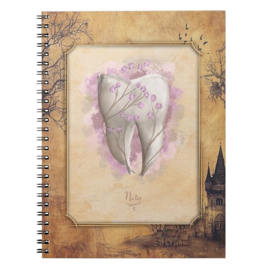 Elegant ouderwets tandartscadeau notitieboek (Voorkant)