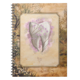 Elegant  ouderwets tandartscadeau notitieboek