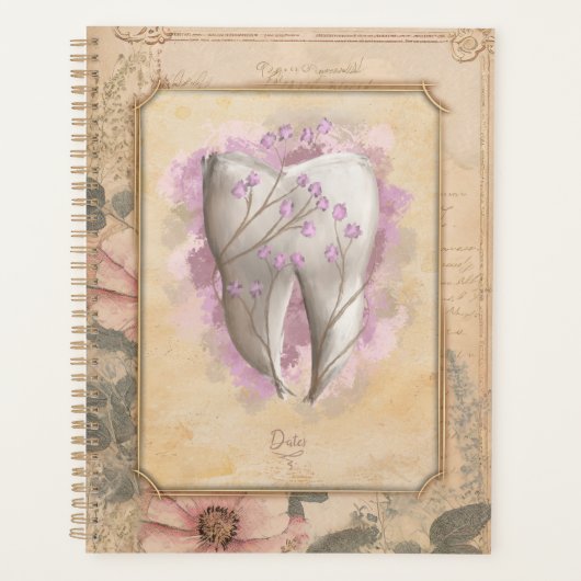 Elegant ouderwets tandartscadeau planner (Voorkant)