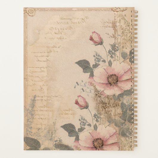 Elegant  ouderwets tandartscadeau planner (Achterkant)