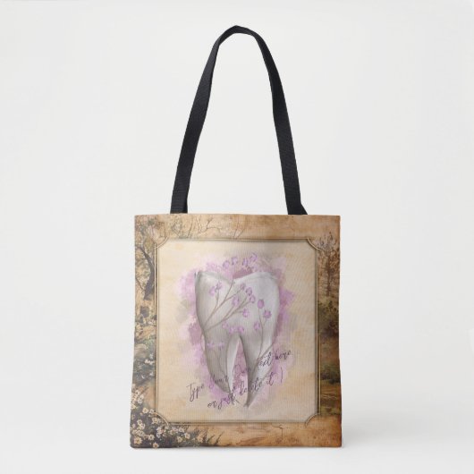 Elegant ouderwets tandartscadeau tote bag (Voorkant)
