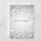 Elegant oudjaarsfeest Zilver Winter Kaart (Achterkant)