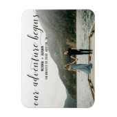 Elegant Our Adventure Save the Date Photo bruiloft Magneet (Verticaal)