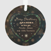 Elegant Our First Christmas as Grandparents Photo  Ornament (achterkant)