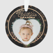 Elegant Our First Christmas as Grandparents Photo  Ornament (voorkant)