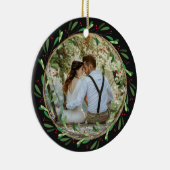Elegant Our First Kerstman Mr en Mrs Photo Keramisch Ornament (Rechts)