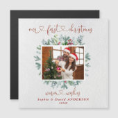 Elegant Our First Kerstmis WreatPhoto Wedding (Voorkant / Achterkant)