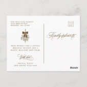 Elegant Ovaal Lijst Vrolijk Kerstfeest Foto Vakant Briefkaart (Achterkant)