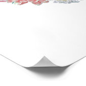 Elegant Oval Border Pink Floral Wedding Poster (Hoek)