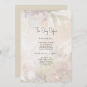 Elegant overdag voor de Bleke Floral bruiloft Kaart (Voorkant / Achterkant)