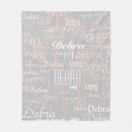 Elegant overlapte naam, alles-over-print fleece deken (Voorkant)