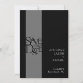 Elegant Overlay Black White Wedding Save the Date (Voorkant)