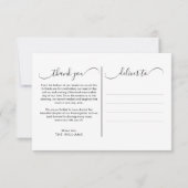 Elegant Overlay Calligraphy Wedding Photo Bedankkaart (Achterkant)