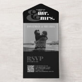 Elegant Overlay De code van het Manuscript QR van All In One Uitnodiging (Binnen)