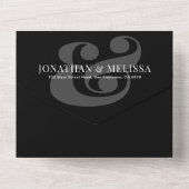 Elegant Overlay De code van het Manuscript QR van All In One Uitnodiging (Achterkant)