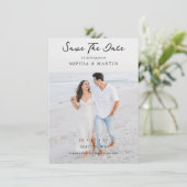 Elegant Overlay Hand Lettered Script Weddenfoto (Staand voorkant)