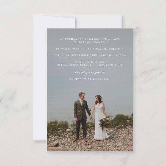 Elegant Overlay Uitnodiging tot bekendmaking (Achterkant)