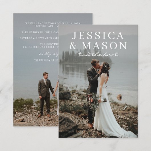 Elegant Overlay Uitnodiging tot bekendmaking (Voorkant / Achterkant)