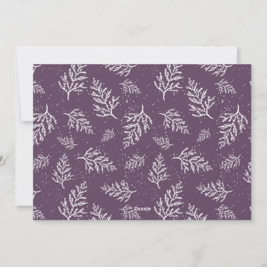 Elegant Overvloedige Zegeningen Script Paarse Foto Feestdagenkaart (Achterkant)