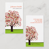 Elegant overzicht van het hart - Eenvoudig en Natu Visitekaartje (Voorkant / Achterkant)