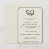 Elegant Oyster JD Law School Afstuderen Kaart (Voorkant / Achterkant)