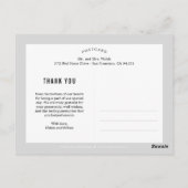 Elegant paar bruiloft Dank u Briefkaart (Achterkant)