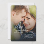 Elegant paar foto bruiloft kaart (Voorkant)