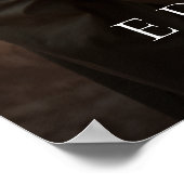 Elegant Paar Foto Bruiloft Welkomstbord Poster (Hoek)