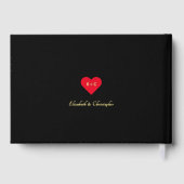 Elegant paar foto bruiloften Jubileum Keepsake Gastenboek (Achterkant)