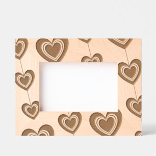 Elegant paar hart snaren gegraveerde lijstjes
