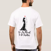 Elegant paar in Love Design T-shirt (Achterkant)