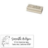 Elegant paard, Aangepast retouradres Rubberstempel (Gestempeld)