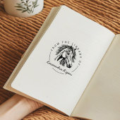 Elegant paard aangepaste naam, uit de bibliotheek rubberstempel