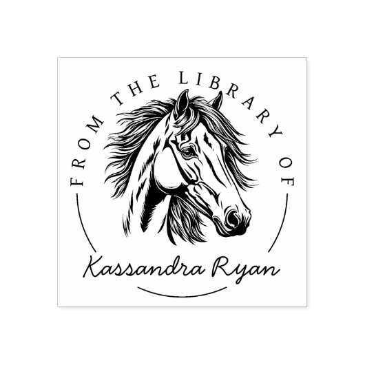 Elegant paard aangepaste naam, uit de bibliotheek rubberstempel (Afrduk)
