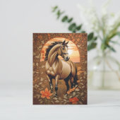 Elegant paard bij zonsondergang briefkaart (Staand voorkant)