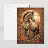 Elegant paard bij zonsondergang briefkaart (Voorkant / Achterkant)