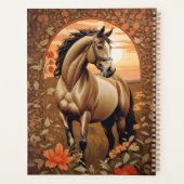 Elegant  paard bij zonsondergang planner (Achterkant)