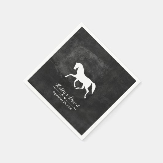 Elegant Paard Bruiloft Servetten (Hoek)