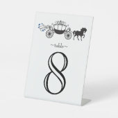 Elegant paard en bugs tabelnummer reclamebord met voetstuk (Voorkant)