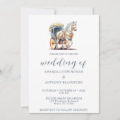 Elegant Paard Getrokken Koets Bruiloft Uitnodiging (Voorkant)