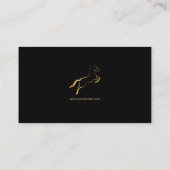 Elegant paard in Gouden Kleur Visitekaartje (Achterkant)