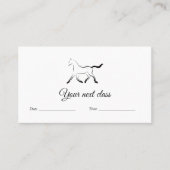 Elegant paard in zwarte kleur afsprakenkaartje (Voorkant)