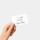 Elegant paard in zwarte kleur badge (Handheld)