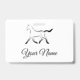 Elegant paard in zwarte kleur badge